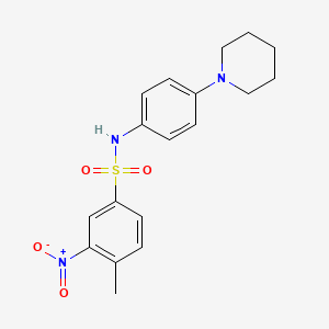 molecular formula C18H21N3O4S B5205928 4-methyl-3-nitro-N-[4-(1-piperidinyl)phenyl]benzenesulfonamide CAS No. 5861-34-7