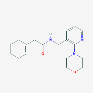 molecular formula C18H25N3O2 B5205944 2-(1-cyclohexen-1-yl)-N-{[2-(4-morpholinyl)-3-pyridinyl]methyl}acetamide 