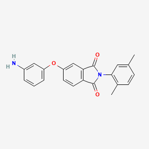 molecular formula C22H18N2O3 B5205950 5-(3-aminophenoxy)-2-(2,5-dimethylphenyl)-1H-isoindole-1,3(2H)-dione 