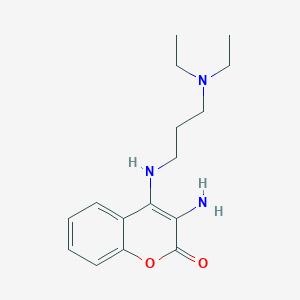 molecular formula C16H23N3O2 B5205960 3-amino-4-{[3-(diethylamino)propyl]amino}-2H-chromen-2-one 