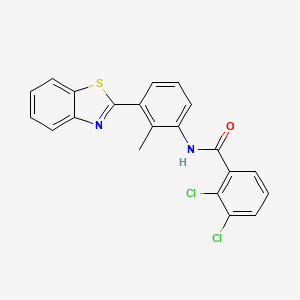 molecular formula C21H14Cl2N2OS B5205965 N-[3-(1,3-benzothiazol-2-yl)-2-methylphenyl]-2,3-dichlorobenzamide 