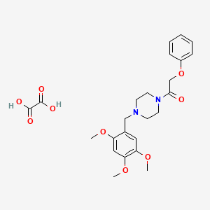 molecular formula C24H30N2O9 B5205973 1-(phenoxyacetyl)-4-(2,4,5-trimethoxybenzyl)piperazine oxalate 
