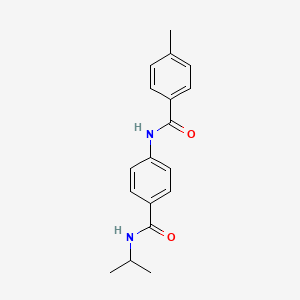 molecular formula C18H20N2O2 B5205992 N-{4-[(isopropylamino)carbonyl]phenyl}-4-methylbenzamide 