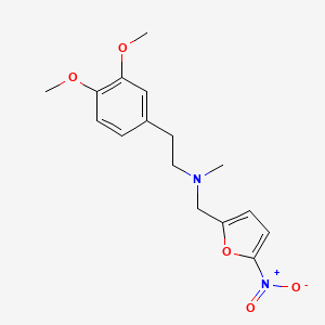 2-(3,4-dimethoxyphenyl)-N-methyl-N-[(5-nitro-2-furyl)methyl]ethanamine