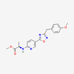 molecular formula C19H20N4O4 B5206023 methyl N-{5-[3-(4-methoxybenzyl)-1,2,4-oxadiazol-5-yl]-2-pyridinyl}-D-alaninate 