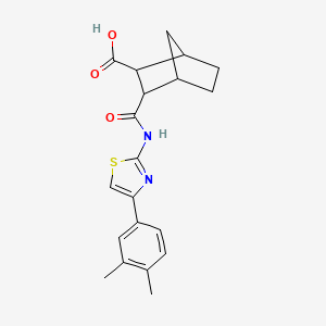 molecular formula C20H22N2O3S B5206025 3-({[4-(3,4-dimethylphenyl)-1,3-thiazol-2-yl]amino}carbonyl)bicyclo[2.2.1]heptane-2-carboxylic acid 