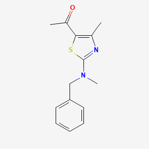molecular formula C14H16N2OS B5206033 1-{2-[benzyl(methyl)amino]-4-methyl-1,3-thiazol-5-yl}ethanone 