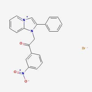 molecular formula C21H16BrN3O3 B5206055 1-[2-(3-nitrophenyl)-2-oxoethyl]-2-phenylimidazo[1,2-a]pyridin-1-ium bromide 