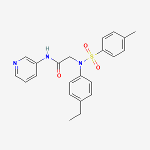 molecular formula C22H23N3O3S B5206063 N~2~-(4-ethylphenyl)-N~2~-[(4-methylphenyl)sulfonyl]-N~1~-3-pyridinylglycinamide 