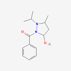 molecular formula C14H20N2O2 B5206067 2-benzoyl-1-isopropyl-5-methyl-3-pyrazolidinol 