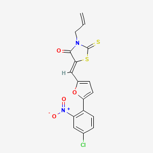 molecular formula C17H11ClN2O4S2 B5206097 3-allyl-5-{[5-(4-chloro-2-nitrophenyl)-2-furyl]methylene}-2-thioxo-1,3-thiazolidin-4-one 