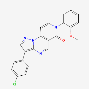molecular formula C23H17ClN4O2 B5206099 3-(4-chlorophenyl)-7-(2-methoxyphenyl)-2-methylpyrazolo[1,5-a]pyrido[3,4-e]pyrimidin-6(7H)-one 