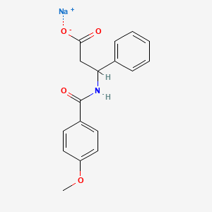 sodium 3-[(4-methoxybenzoyl)amino]-3-phenylpropanoate