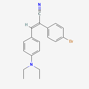 molecular formula C19H19BrN2 B5206125 2-(4-bromophenyl)-3-[4-(diethylamino)phenyl]acrylonitrile 