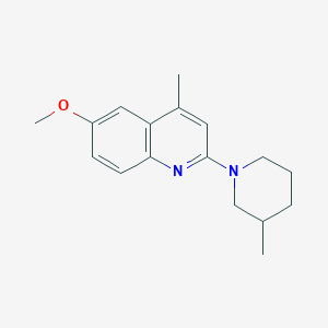 molecular formula C17H22N2O B5206132 6-methoxy-4-methyl-2-(3-methyl-1-piperidinyl)quinoline 