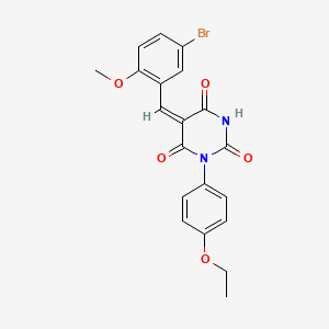 5-(5-bromo-2-methoxybenzylidene)-1-(4-ethoxyphenyl)-2,4,6(1H,3H,5H)-pyrimidinetrione