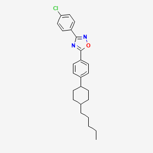 molecular formula C25H29ClN2O B5206137 3-(4-chlorophenyl)-5-[4-(4-pentylcyclohexyl)phenyl]-1,2,4-oxadiazole 