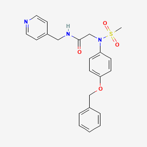 molecular formula C22H23N3O4S B5206150 N~2~-[4-(benzyloxy)phenyl]-N~2~-(methylsulfonyl)-N~1~-(4-pyridinylmethyl)glycinamide 