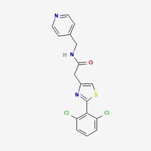 molecular formula C17H13Cl2N3OS B5206180 2-[2-(2,6-dichlorophenyl)-1,3-thiazol-4-yl]-N-(4-pyridinylmethyl)acetamide 