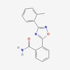 molecular formula C16H13N3O2 B5206186 2-[3-(2-methylphenyl)-1,2,4-oxadiazol-5-yl]benzamide 