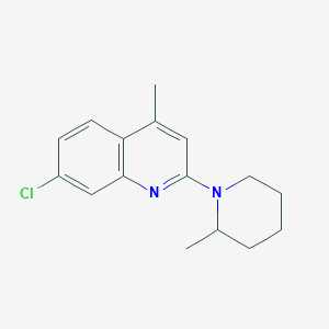 7-chloro-4-methyl-2-(2-methyl-1-piperidinyl)quinoline