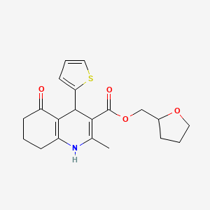 molecular formula C20H23NO4S B5206220 tetrahydro-2-furanylmethyl 2-methyl-5-oxo-4-(2-thienyl)-1,4,5,6,7,8-hexahydro-3-quinolinecarboxylate 