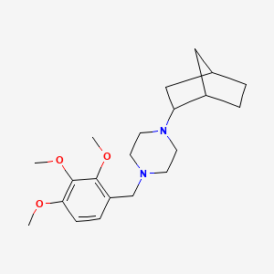 molecular formula C21H32N2O3 B5206235 1-bicyclo[2.2.1]hept-2-yl-4-(2,3,4-trimethoxybenzyl)piperazine 