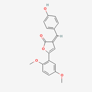 molecular formula C19H16O5 B5206250 5-(2,5-dimethoxyphenyl)-3-(4-hydroxybenzylidene)-2(3H)-furanone 