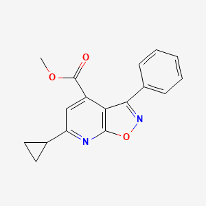 molecular formula C17H14N2O3 B5206256 methyl 6-cyclopropyl-3-phenylisoxazolo[5,4-b]pyridine-4-carboxylate 