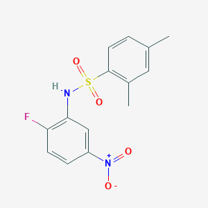 molecular formula C14H13FN2O4S B5206264 N-(2-fluoro-5-nitrophenyl)-2,4-dimethylbenzenesulfonamide 