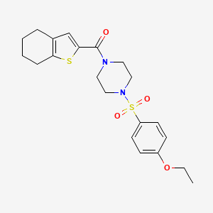 molecular formula C21H26N2O4S2 B5206269 1-[(4-ethoxyphenyl)sulfonyl]-4-(4,5,6,7-tetrahydro-1-benzothien-2-ylcarbonyl)piperazine 