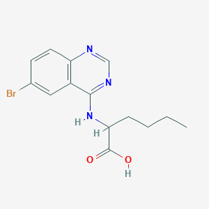 molecular formula C14H16BrN3O2 B5206282 N-(6-bromo-4-quinazolinyl)norleucine 