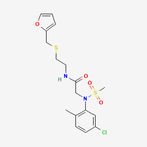 molecular formula C17H21ClN2O4S2 B5206293 N~2~-(5-chloro-2-methylphenyl)-N~1~-{2-[(2-furylmethyl)thio]ethyl}-N~2~-(methylsulfonyl)glycinamide 