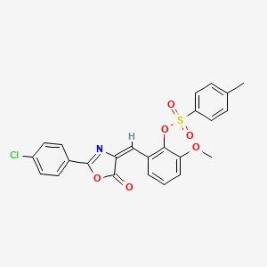 molecular formula C24H18ClNO6S B5206307 2-{[2-(4-chlorophenyl)-5-oxo-1,3-oxazol-4(5H)-ylidene]methyl}-6-methoxyphenyl 4-methylbenzenesulfonate 