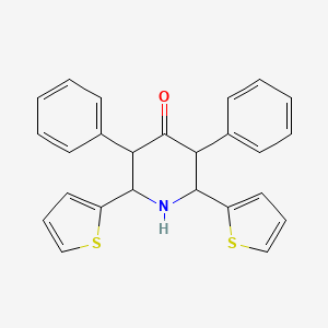 molecular formula C25H21NOS2 B5206332 3,5-diphenyl-2,6-di-2-thienyl-4-piperidinone 
