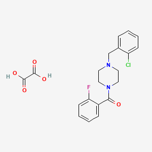 molecular formula C20H20ClFN2O5 B5206370 1-(2-chlorobenzyl)-4-(2-fluorobenzoyl)piperazine oxalate 
