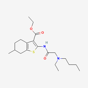 molecular formula C20H32N2O3S B5206382 ethyl 2-[(N-butyl-N-ethylglycyl)amino]-6-methyl-4,5,6,7-tetrahydro-1-benzothiophene-3-carboxylate 