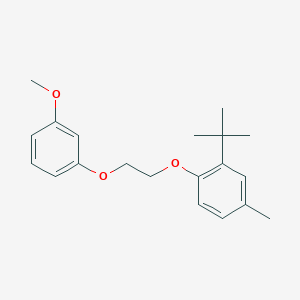 molecular formula C20H26O3 B5206391 2-tert-butyl-1-[2-(3-methoxyphenoxy)ethoxy]-4-methylbenzene 