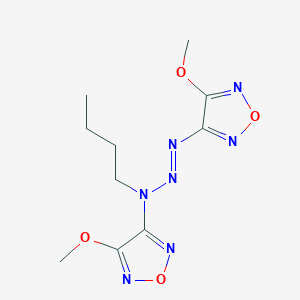 molecular formula C10H15N7O4 B5206406 3-[1-butyl-3-(4-methoxy-1,2,5-oxadiazol-3-yl)-2-triazen-1-yl]-4-methoxy-1,2,5-oxadiazole 