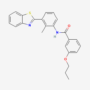 molecular formula C24H22N2O2S B5206434 N-[3-(1,3-benzothiazol-2-yl)-2-methylphenyl]-3-propoxybenzamide 