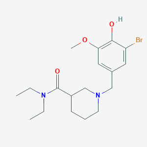 1-(3-bromo-4-hydroxy-5-methoxybenzyl)-N,N-diethyl-3-piperidinecarboxamide