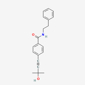 molecular formula C20H21NO2 B5206445 4-(3-hydroxy-3-methyl-1-butyn-1-yl)-N-(2-phenylethyl)benzamide 