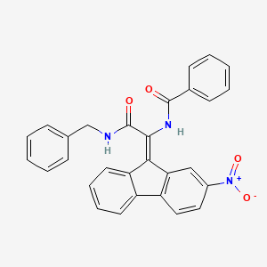 molecular formula C29H21N3O4 B5206463 N-[2-(benzylamino)-1-(2-nitro-9H-fluoren-9-ylidene)-2-oxoethyl]benzamide 