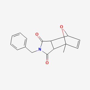 molecular formula C16H15NO3 B5206531 4-benzyl-1-methyl-10-oxa-4-azatricyclo[5.2.1.0~2,6~]dec-8-ene-3,5-dione 