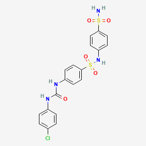 molecular formula C19H17ClN4O5S2 B5206569 N-[4-(aminosulfonyl)phenyl]-4-({[(4-chlorophenyl)amino]carbonyl}amino)benzenesulfonamide 