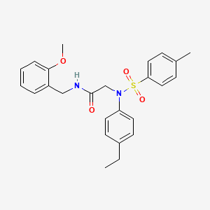 molecular formula C25H28N2O4S B5206575 N~2~-(4-ethylphenyl)-N~1~-(2-methoxybenzyl)-N~2~-[(4-methylphenyl)sulfonyl]glycinamide 