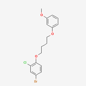 molecular formula C17H18BrClO3 B5206592 4-bromo-2-chloro-1-[4-(3-methoxyphenoxy)butoxy]benzene 