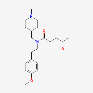 molecular formula C21H32N2O3 B5206606 N-[2-(4-methoxyphenyl)ethyl]-N-[(1-methyl-4-piperidinyl)methyl]-4-oxopentanamide 