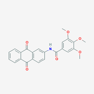 molecular formula C24H19NO6 B5206607 N-(9,10-dioxo-9,10-dihydro-2-anthracenyl)-3,4,5-trimethoxybenzamide 