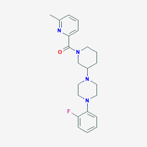 molecular formula C22H27FN4O B5206621 1-(2-fluorophenyl)-4-{1-[(6-methyl-2-pyridinyl)carbonyl]-3-piperidinyl}piperazine 